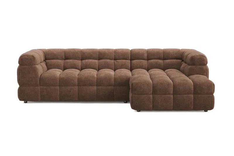 Elise 4-personers Sofa med Chaiselong Højre - Brun - Møbler - Sofaer - Sofa med chaiselong