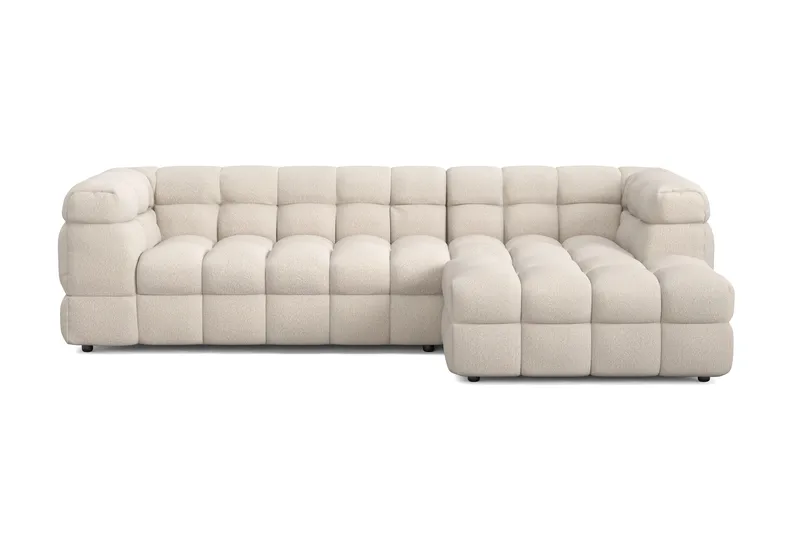 Elise 4-personers Sofa med Chaiselong Højre - Beige - Møbler - Sofaer - Sofa med chaiselong