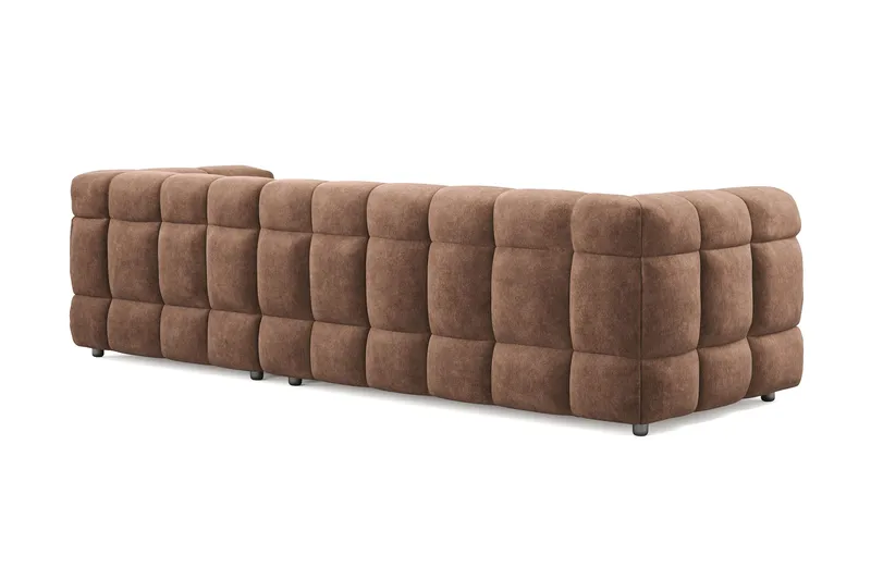 Elise 4-personers Sofa med Chaiselong Højre - Brun - Møbler - Sofaer - Sofa med chaiselong