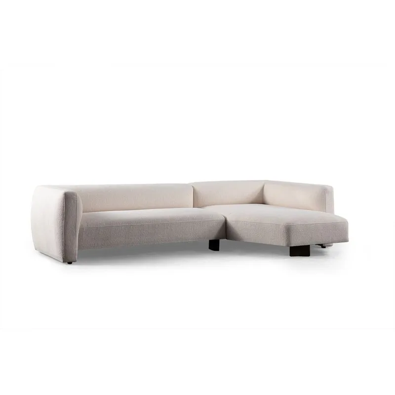 Elvaris 4-personers sofa med Chaiselong, Hvid