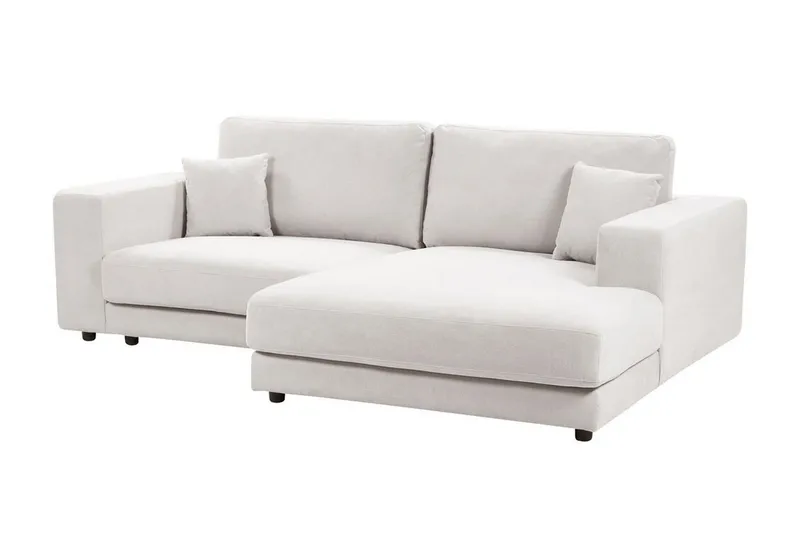 Ersi Sofa med Chaiselong 3-personers - Hvid/Sort - Møbler - Sofaer - Sofa med chaiselong