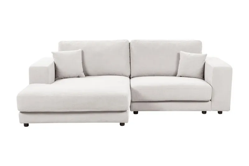 Ersi Sofa med Chaiselong 3-personers, Hvid/Sort
