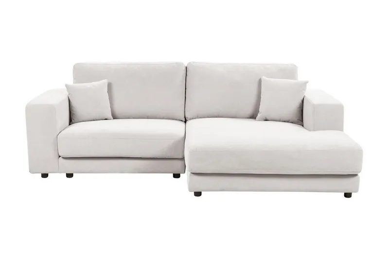 Ersi Sofa med Chaiselong 3-personers, Hvid/Sort