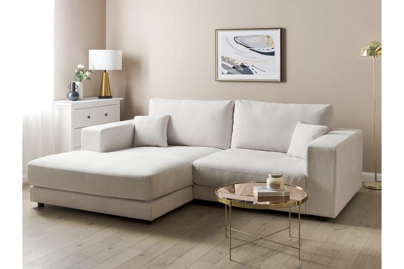 Ersi Sofa med Chaiselong 3-personers - Hvid/Sort - Møbler - Sofaer - Sofa med chaiselong