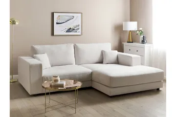 Ersi Sofa med Chaiselong 3-personers - Hvid/Sort - Møbler - Sofaer - Sofa med chaiselong