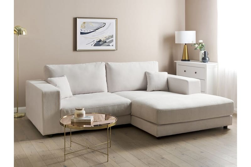 Ersi Sofa med Chaiselong 3-personers - Hvid/Sort - Møbler - Sofaer - Sofa med chaiselong