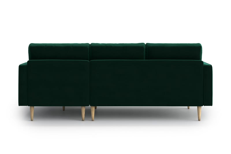 Esmeralde 4-Pers. Chaiselongsofa - Mørkegrøn - Sofa med chaiselong - 4 personers sofa med chaiselong
