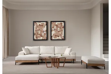 Eti Hjørnesofa 3-pers - Hvid - Møbler - Sofaer - Sofa med chaiselong - 4 personers sofa med chaiselong