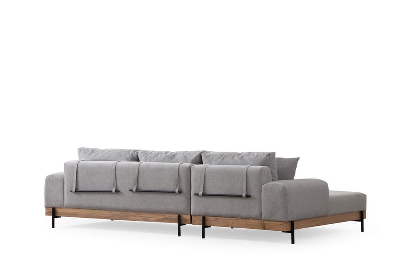 Eti Hjørnesofa 3-pers - Grå - Møbler - Sofaer - Sofa med chaiselong - 4 personers sofa med chaiselong