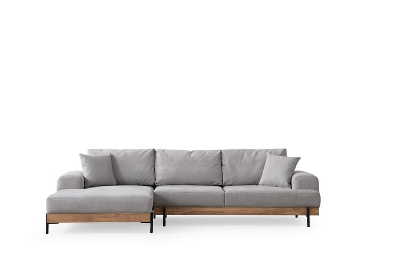Eti Hjørnesofa 3-pers - Grå - Møbler - Sofaer - Sofa med chaiselong - 4 personers sofa med chaiselong