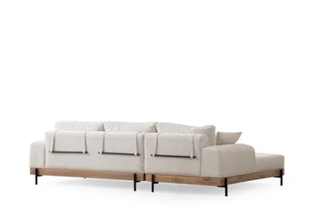 Eti Hjørnesofa 3-pers - Hvid - Møbler - Sofaer - Sofa med chaiselong - 4 personers sofa med chaiselong