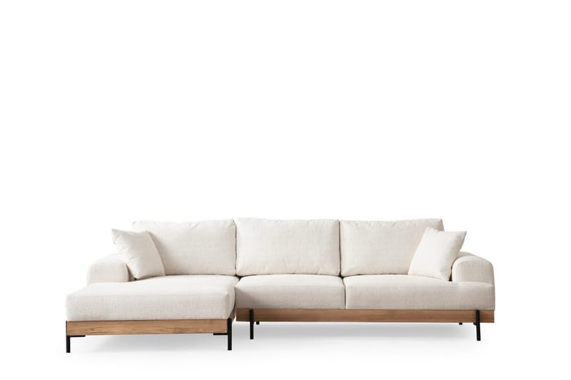 Eti Hjørnesofa 3-pers - Hvid - Møbler - Sofaer - Sofa med chaiselong - 4 personers sofa med chaiselong