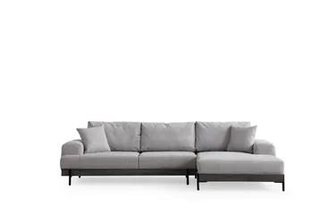 Eti Hjørnesofa 3-pers - Grå - Møbler - Sofaer - Sofa med chaiselong - 4 personers sofa med chaiselong