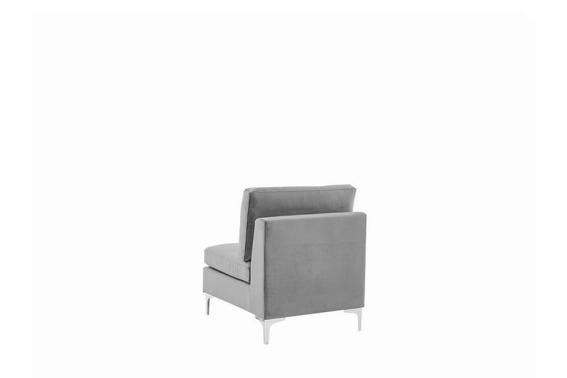 Evja 6-Pers. Chaiselongsofa - Velour/Grå - Møbler - Sofaer - Sofa med chaiselong