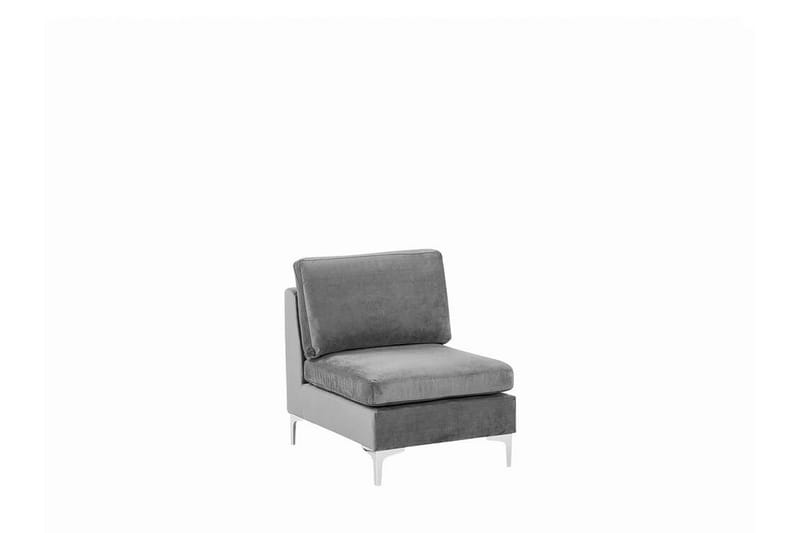 Evja 6-Pers. Chaiselongsofa - Velour/Grå - Møbler - Sofaer - Sofa med chaiselong