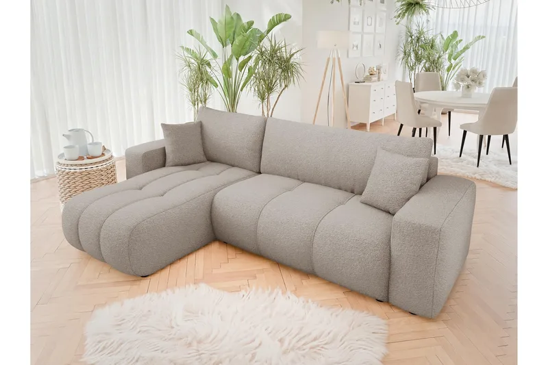 Flo Sovesofa med Chaiselong 3-personers - Beige - Møbler - Sofaer - Sovesofaer - Sovesofa chaiselong