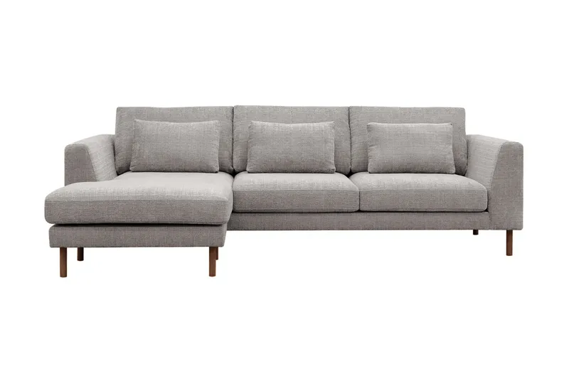 Florenz 3-personers Sofa med Divan Venstre - Lysegrå - Møbler - Sofaer - Sofa med chaiselong - 3 personers sofa med chaiselong