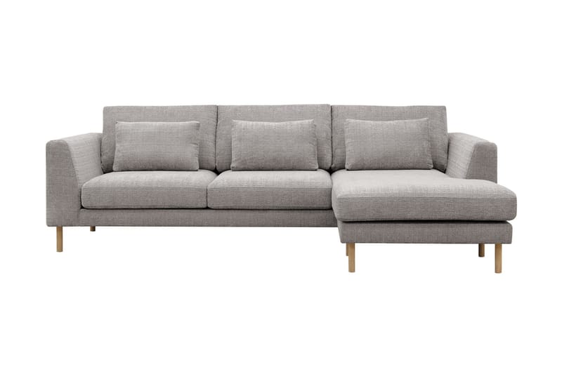 Florenz 3-personers Sofa med Divan Højre - Lysegrå - Møbler - Sofaer - Sofa med chaiselong - 3 personers sofa med chaiselong