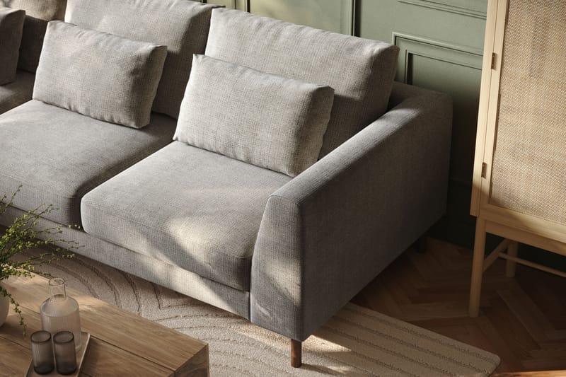 Florenz 3-personers Sofa med Divan Venstre - Lysegrå - Møbler - Sofaer - Sofa med chaiselong