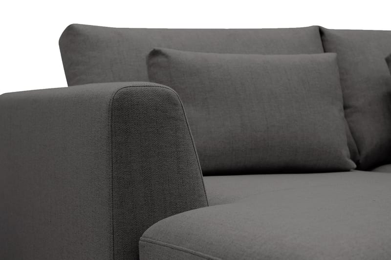 Florenz 3-personers Venstrevendt L-formet Chaiselongsofa i Stof - Mørkegrå - Møbler - Sofaer - Sofa med chaiselong - 3 personers sofa med chaiselong