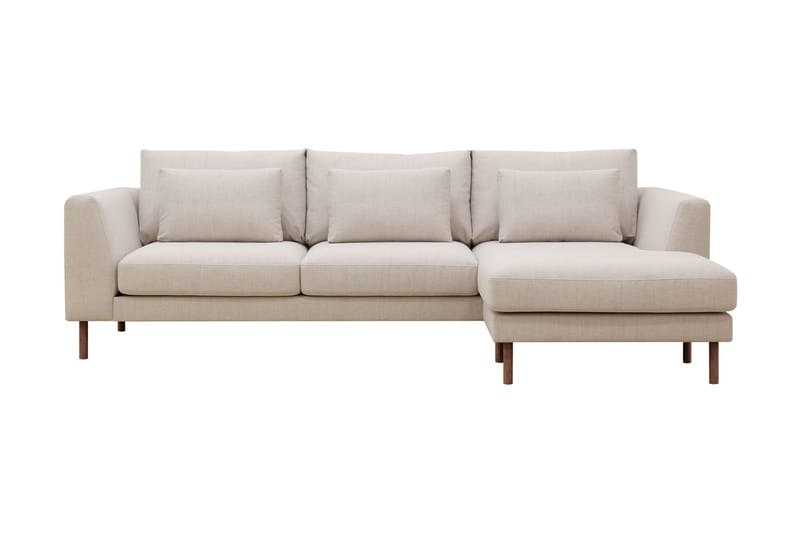 Florenz 3-personers Højrevendt L-formet Chaiselongsofa i Stof - Beige - Møbler - Sofaer - Sofa med chaiselong