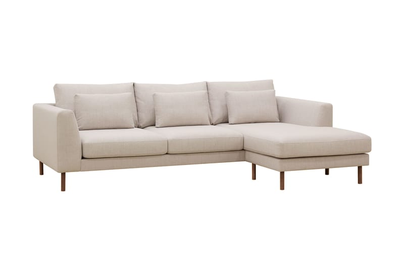 Florenz 3-personers Højrevendt L-formet Chaiselongsofa i Stof - Beige - Møbler - Sofaer - Sofa med chaiselong