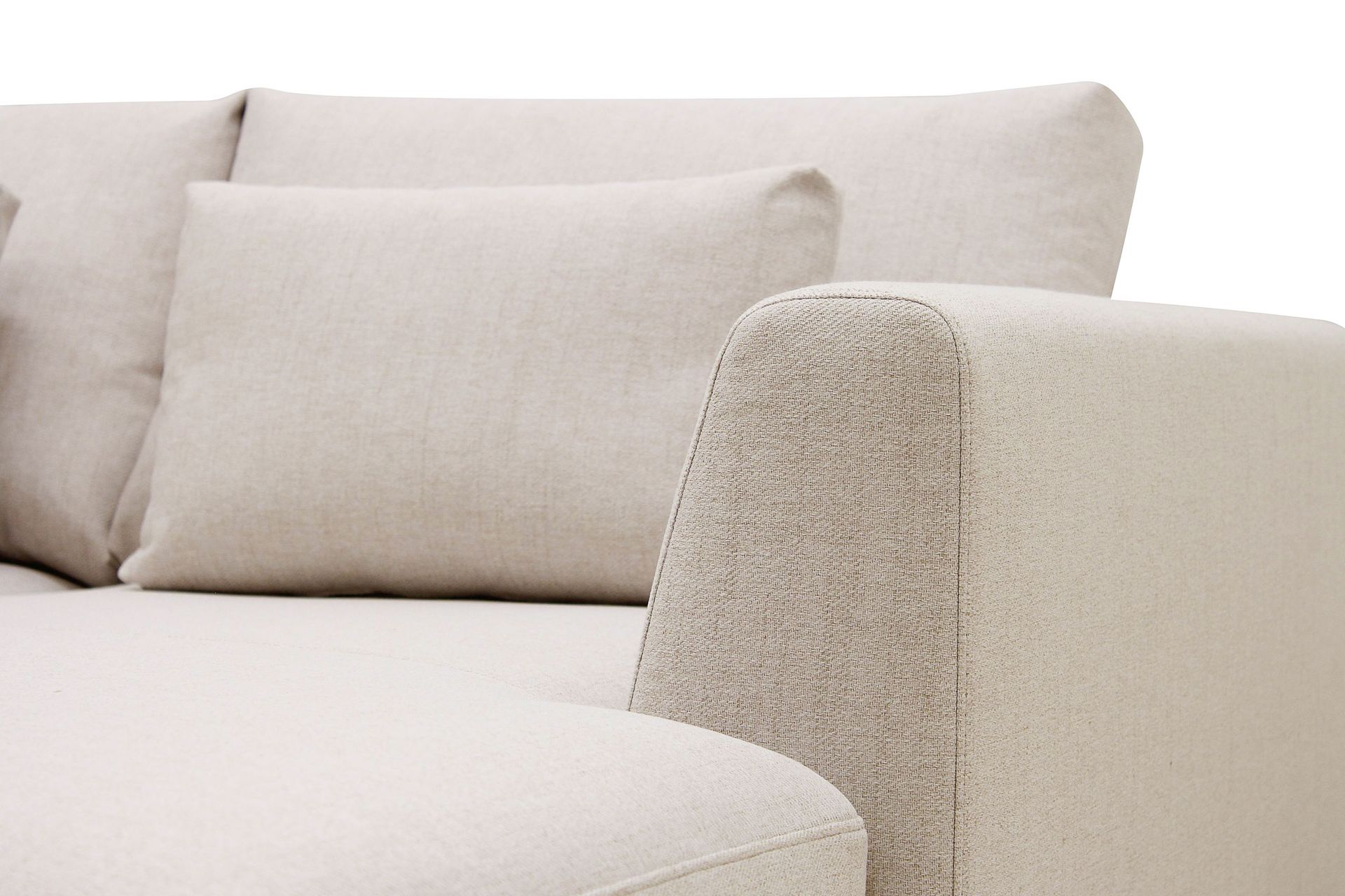 Florenz 3-personers Højrevendt L-formet Chaiselongsofa i Stof - Beige - Møbler - Sofaer - Sofa med chaiselong