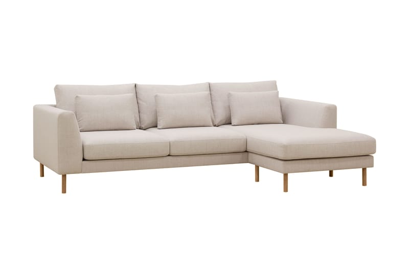 Florenz 3-personers Højrevendt L-formet Chaiselongsofa i Stof - Beige - Møbler - Sofaer - Sofa med chaiselong