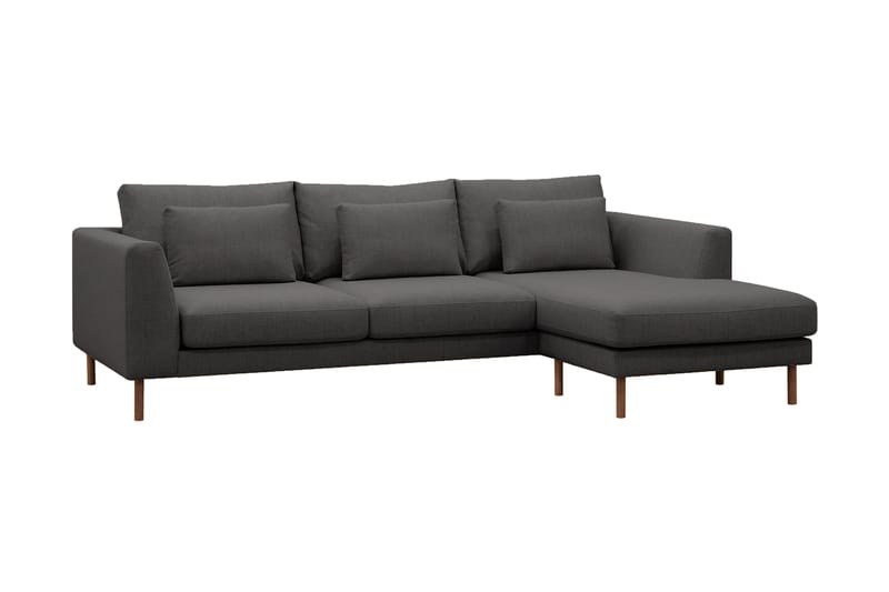 Florenz 3-personers Venstrevendt L-formet Chaiselongsofa i Stof - Mørkegrå - Møbler - Sofaer - Sofa med chaiselong