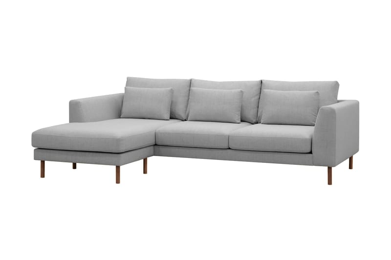 Florenz 3-personers Venstrevendt L-formet Chaiselongsofa i Stof - Lysegrå - Møbler - Sofaer - Sofa med chaiselong - 3 personers sofa med chaiselong