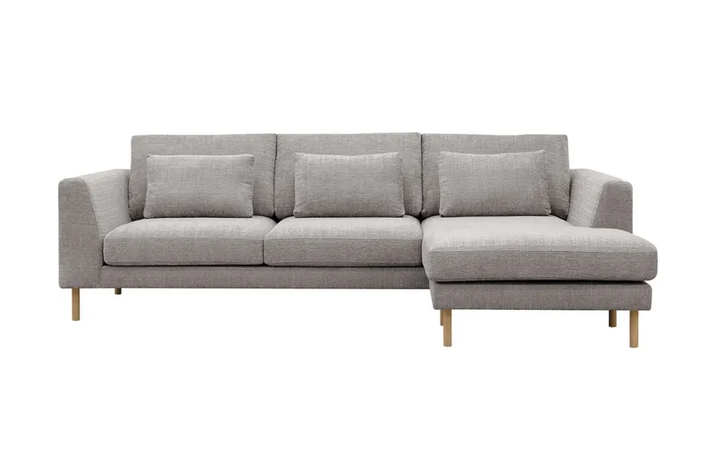 Florenz 3-personers Sofa med Divan Højre, Lysegrå