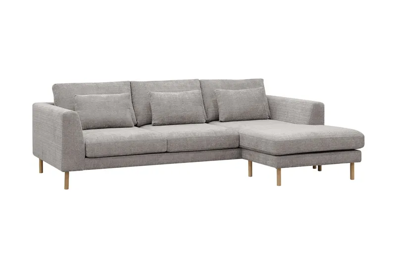 Florenz 3-personers Sofa med Divan Højre - Lysegrå - Møbler - Sofaer - Sofa med chaiselong - 3 personers sofa med chaiselong