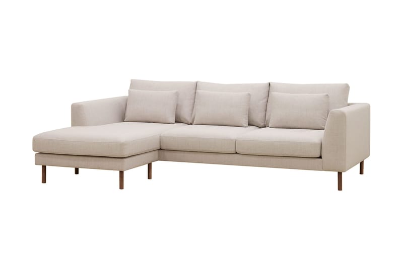 Florenz 3-personers Venstrevendt L-formet Chaiselongsofa i Stof - Beige - Møbler - Sofaer - Sofa med chaiselong - 3 personers sofa med chaiselong