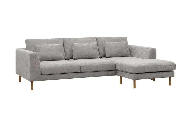 Florenz 3-personers Sofa med Divan Højre - Lysegrå - Møbler - Sofaer - Sofa med chaiselong - 3 personers sofa med chaiselong