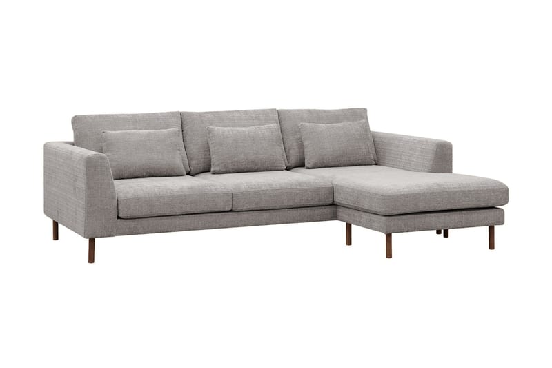 Florenz 3-personers Sofa med Divan Højre - Lysegrå - Møbler - Sofaer - Sofa med chaiselong - 3 personers sofa med chaiselong