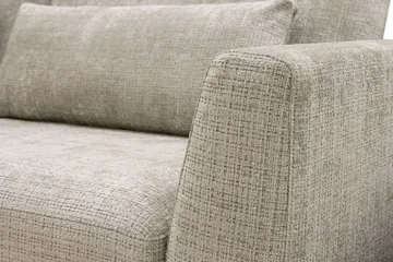 Florenz 3-personers Venstrevendt L-formet Chaiselongsofa i Chenille - Grå/Beige - Møbler - Sofaer - Sofa med chaiselong
