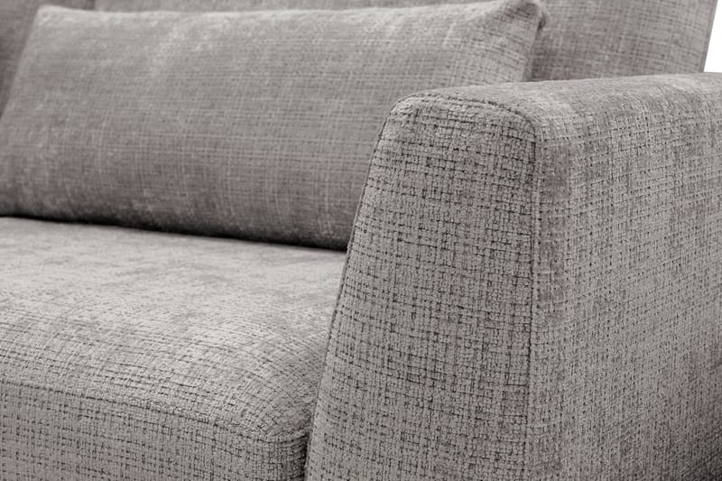 Florenz 4-personers Venstrevendt L-formet Chaiselongsofa i Chenille - Lysegrå - Møbler - Sofaer - Sofa med chaiselong - 4 personers sofa med chaiselong