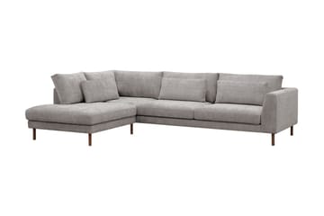 Florenz 4-personers Venstrevendt L-formet Chaiselongsofa i Chenille - Lysegrå - Møbler - Sofaer - Sofa med chaiselong