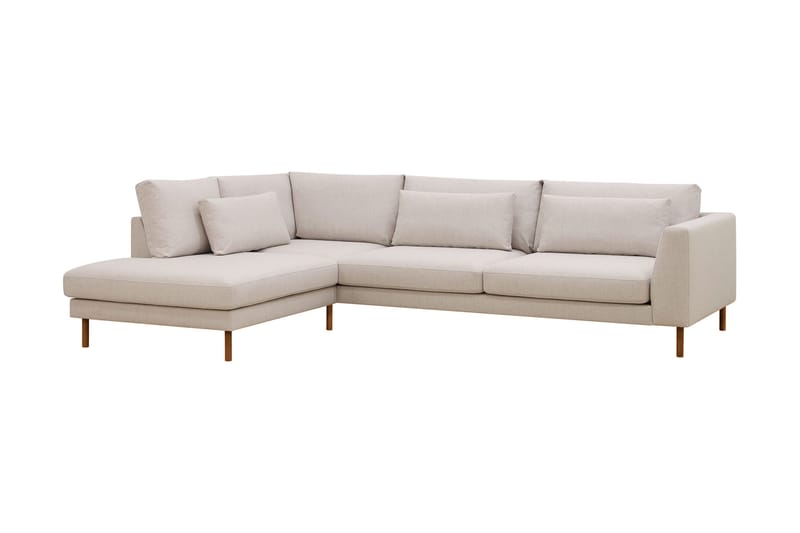 Florenz 4-personers Venstrevendt L-formet Chaiselongsofa i Stof - Beige - Møbler - Sofaer - Sofa med chaiselong - 4 personers sofa med chaiselong