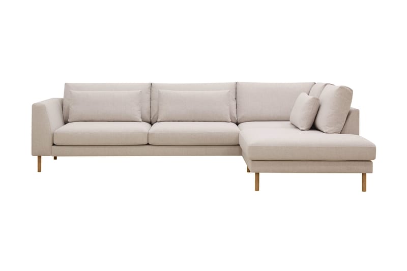 Florenz 4-personers Højrevendt L-formet Chaiselongsofa i Stof - Beige - Møbler - Sofaer - Sofa med chaiselong - 4 personers sofa med chaiselong