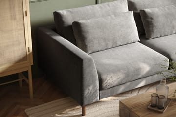 Florenz 4-personers Højrevendt L-formet Chaiselongsofa i Chenille - Lysegrå - Møbler - Sofaer - Sofa med chaiselong