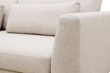 Florenz 4-personers Venstrevendt L-formet Chaiselongsofa i Stof - Beige - Møbler - Sofaer - Sofa med chaiselong