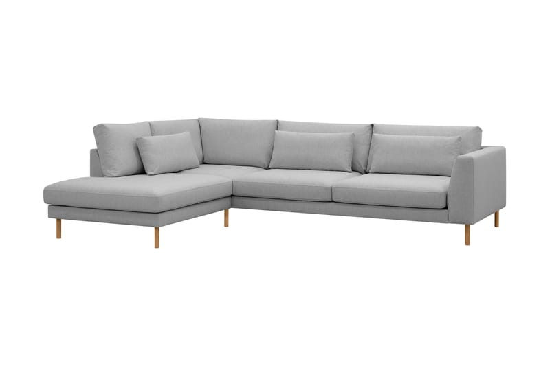 Florenz 4-personers Venstrevendt L-formet Chaiselongsofa i Stof - Lysegrå - Møbler - Sofaer - Sofa med chaiselong