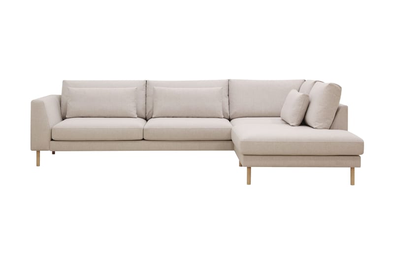 Florenz 4-personers Højrevendt L-formet Chaiselongsofa i Stof - Beige - Møbler - Sofaer - Sofa med chaiselong