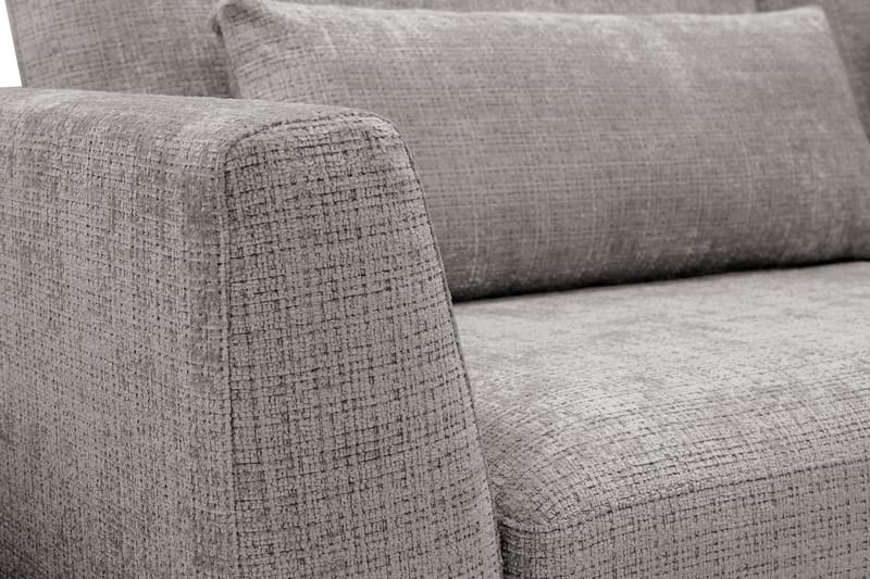 Florenz 4-personers Højrevendt L-formet Chaiselongsofa i Chenille - Lysegrå - Møbler - Sofaer - Sofa med chaiselong