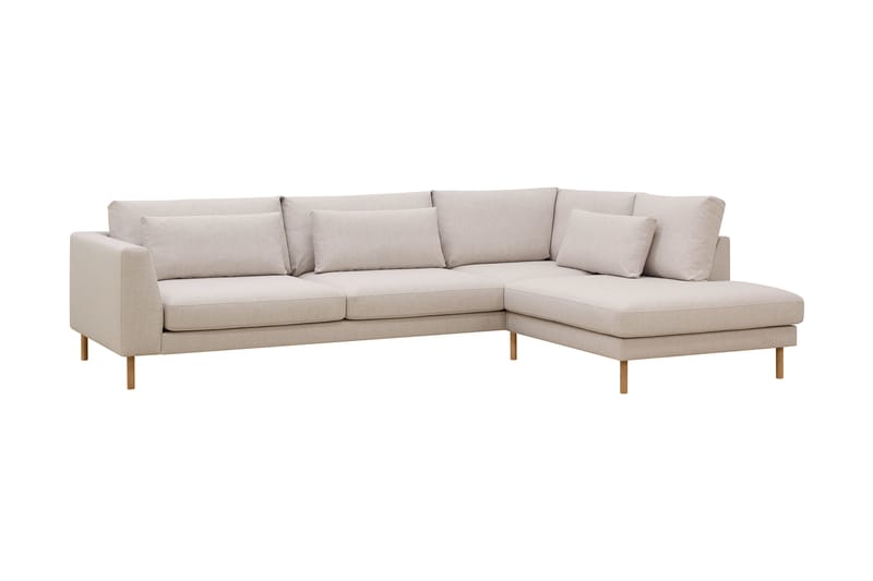 Florenz 4-personers Højrevendt L-formet Chaiselongsofa i Stof - Beige - Møbler - Sofaer - Sofa med chaiselong