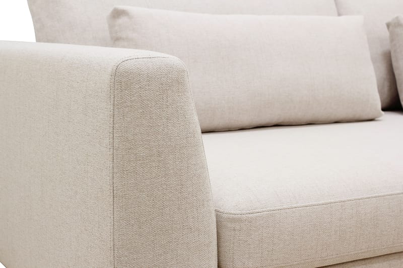 Florenz 4-personers Højrevendt L-formet Chaiselongsofa i Stof - Beige - Møbler - Sofaer - Sofa med chaiselong