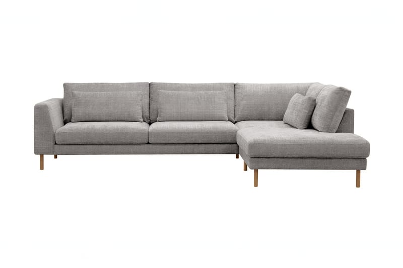 Florenz 4-personers Højrevendt L-formet Chaiselongsofa i Chenille - Lysegrå - Møbler - Sofaer - Sofa med chaiselong