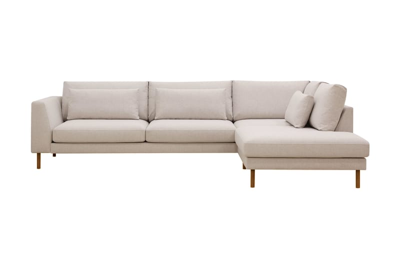 Florenz 4-personers Højrevendt L-formet Chaiselongsofa i Stof - Beige - Møbler - Sofaer - Sofa med chaiselong