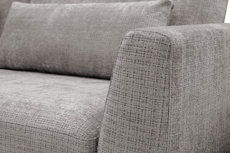 Florenz 4-personers Venstrevendt L-formet Chaiselongsofa i Chenille - Lysegrå - Møbler - Sofaer - Sofa med chaiselong